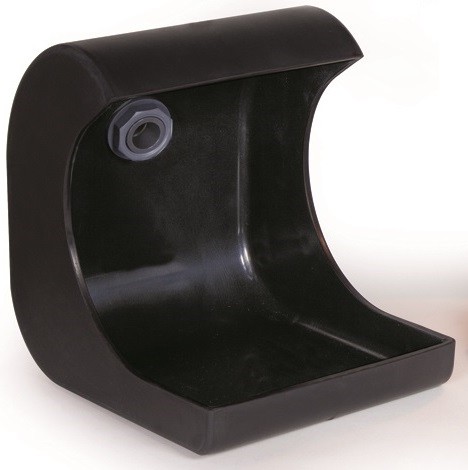 PANTALLA PARA PULIDORA - Goma - Con orificio para tubo extractor