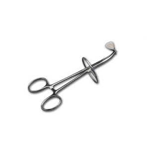 PINZA MOSQUITO CURVA CON ARO PARA CERAMICA