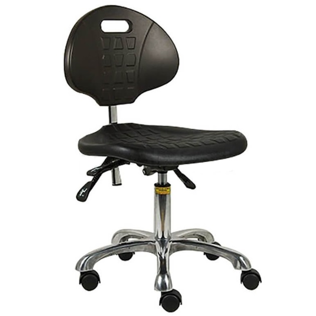 SILLA PARA PUESTO DE TRABAJO - CON RUEDAS - RESPALDO REGULABLE - NEGRA