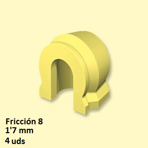 HEMBRAS SG AMARILLAS Fricción extra  F-8  1,7 mm  (4 pzs)