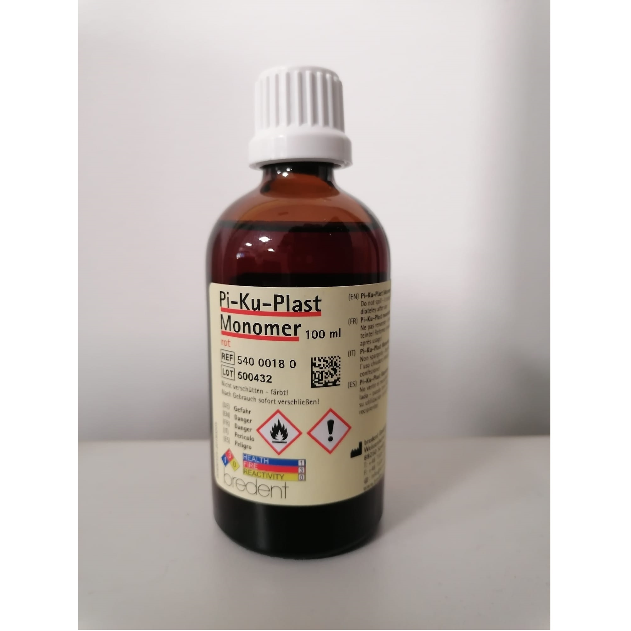 PI KU PLAST Líquido - Color Rojo - (100 ml.)