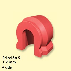 HEMBRAS SG ROJAS Fricción extra  F-9  1,7 mm  (4 pzs)