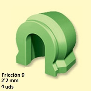 HEMBRAS SG VERDES Fricción extra  F-9  2,2 mm  (4 pzs)