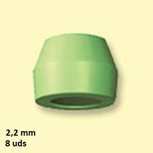 HEMBRAS OC VERDES  2,2 mm  (8 pzs)