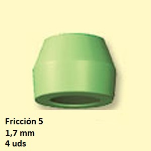 HEMBRAS OC VERDES Fricción extra  F-5  1,7 mm  (4 pzs)