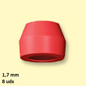 HEMBRAS OC ROJAS 1,7 mm  (8 pzs)