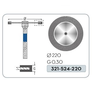 DISCO DIAMANTADO FLEX - 0,30 x 220 mms - (1 ud)