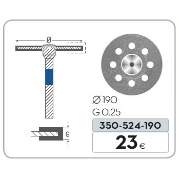 DISCO DIAMANTADO SUPERFLEX - 0,25 x 190 mms - (1 ud)