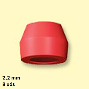 HEMBRAS OC ROJAS 2,2 mm  (8 pzs)