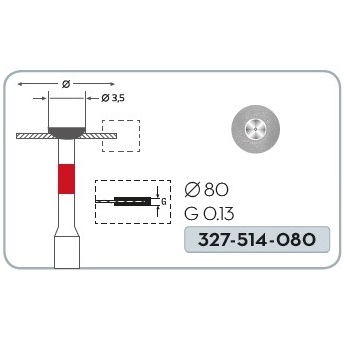 DISCO DIAMANTADO para puentes y coronas - 0,13 x 80 mms - (1 ud)