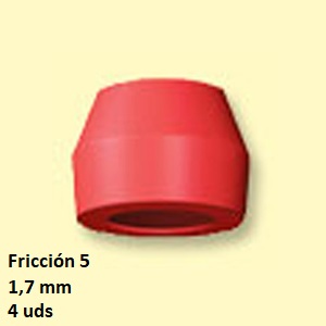 HEMBRAS OC ROJAS Fricción extra  F-5  1,7 mm  (4 pzs)