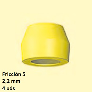 HEMBRAS OC AMARILLAS Fricción extra  F-5  2,2 mm  (4 pzs)
