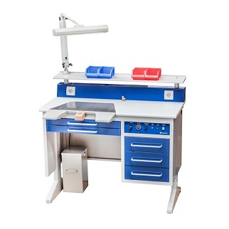 MESA TRABAJO PARA LABORATORIO DENTAL 1 PUESTO ACERO