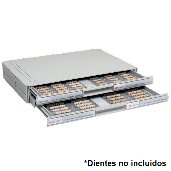 Armario dental S2 con 2 cajones: Dimensiones exteriores: 482 x 345 x 70 mm
