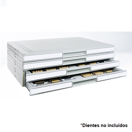 Armario dental S4 con 4 cajones: Dimensiones exteriores: 482 x 345 x 140 mm