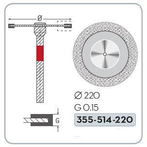DISCO DIAMANTADO SUPERFLEX - 0,15 x 220 mms - (1 ud)